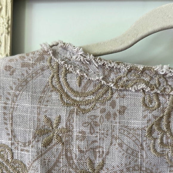 COLDWATER CREEK | Elegant Beige Embroidered Jacket Blazer Cardigan Size 14 - Picture 5 of 7